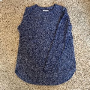Blue marled medium sweater